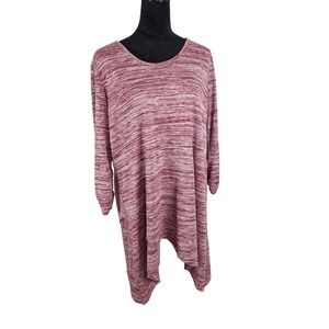 New!! SERENA WILLIAMS Size 2X Signature Statement Marled Knit Sharkbite Tunic